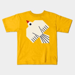 Geometric Vintage Bird Kids T-Shirt